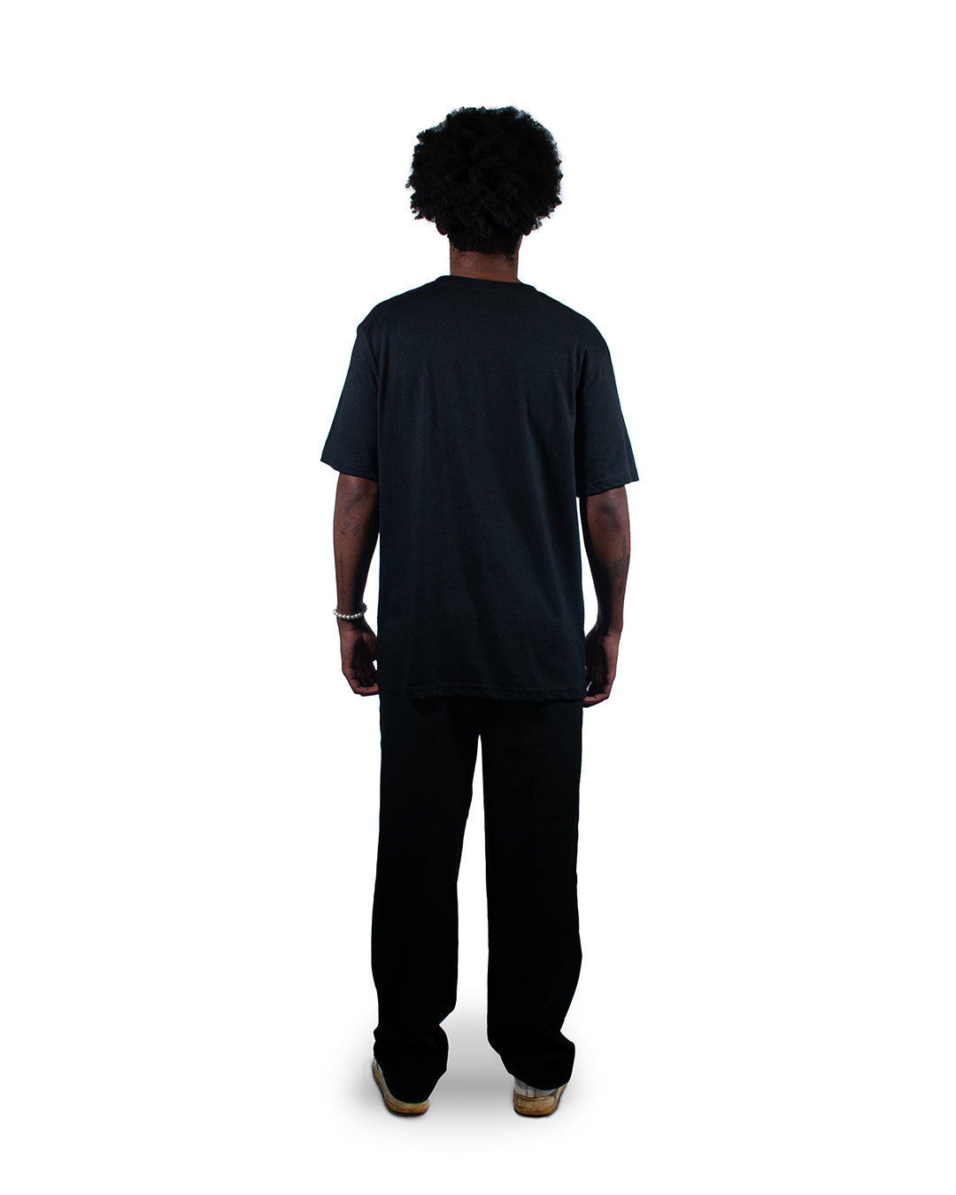 Black streetwear t-shirt with bold Widow graphic print.