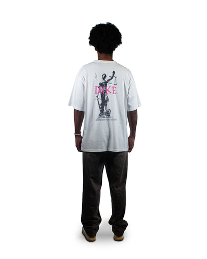 Minimalist graphic t-shirt titled Dike by Glim Clothing.