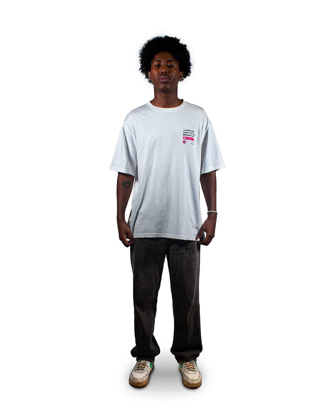 Minimalist graphic t-shirt titled Dike by Glim Clothing.